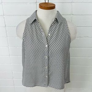 Express Polka Dot Sleeveless Top
